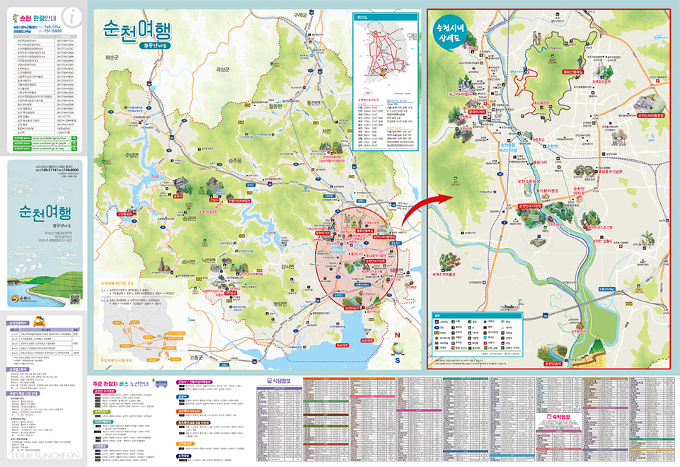 순천 여행 관광안내도