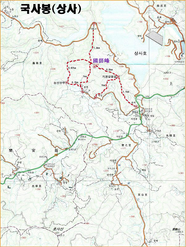 국사봉(상사) 등산로