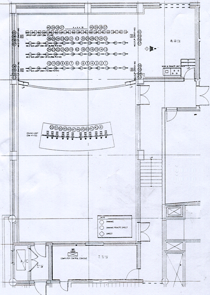 소극장 무대평면도